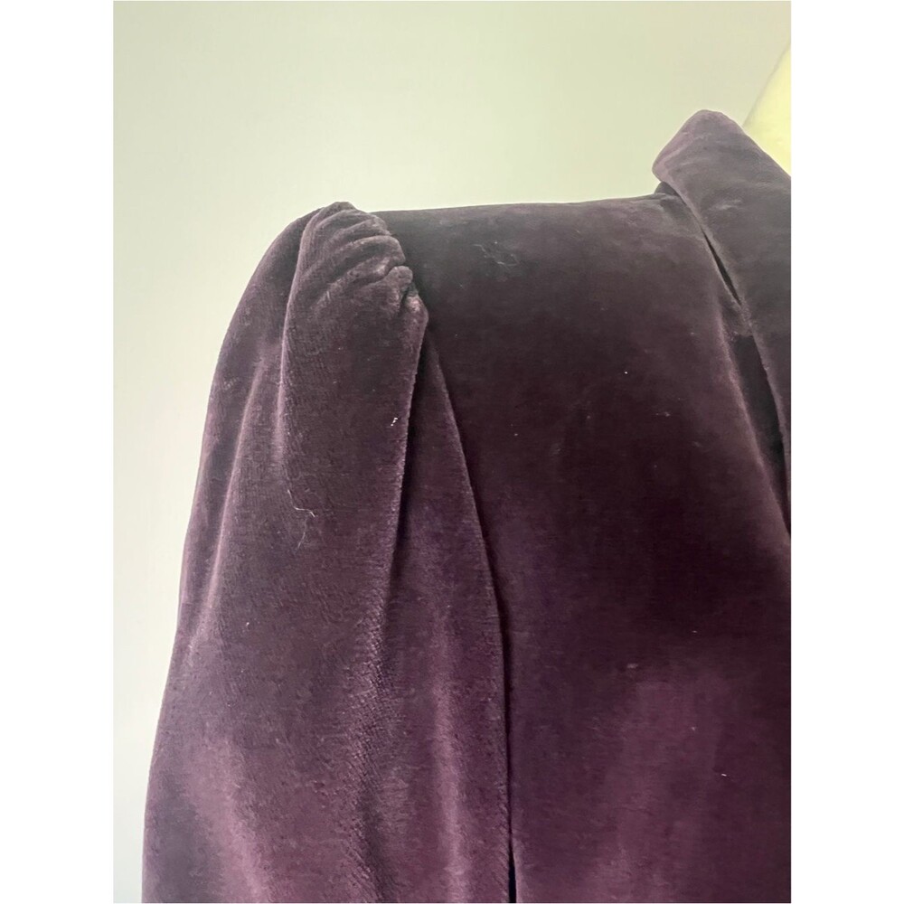 Vintage Sasson Deep Plum Velvet Blazer Jacket. Size Medium. - Picture 4 of 6